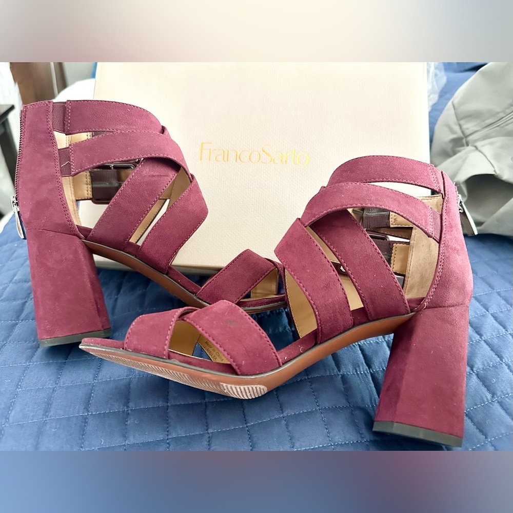 Franco Sarto Burgundy Heels